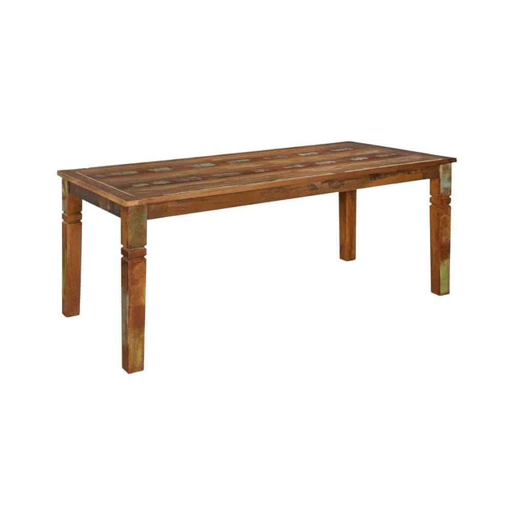 Bruxxi Jedálenský stôl z recyklovaného dreva Kalkutta, 180 cm, mango